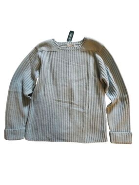 L.L. Bean Women's Ribbed Crewneck Sweater in Soft Seafoam